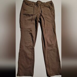 Womens Torrid Chocolate Brown Pants Size 00R Casual Rouched